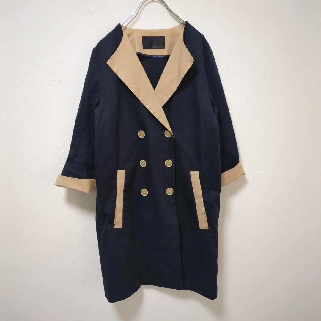 Pensée (38) Bicolor trench coat * Spring coat * Stretchy * Stylish