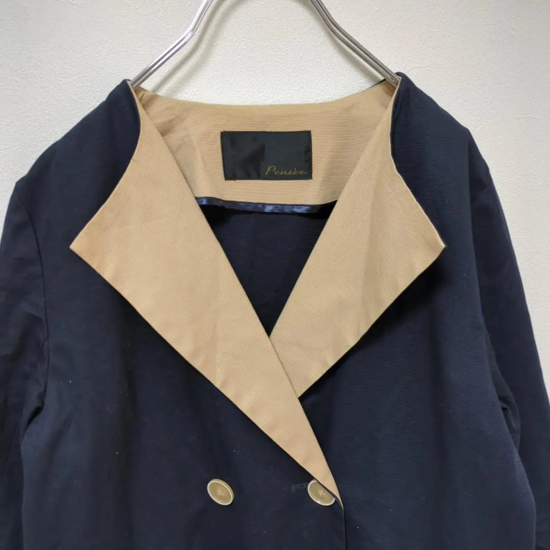 Pensée (38) Bicolor trench coat * Spring coat * Stretchy * Stylish