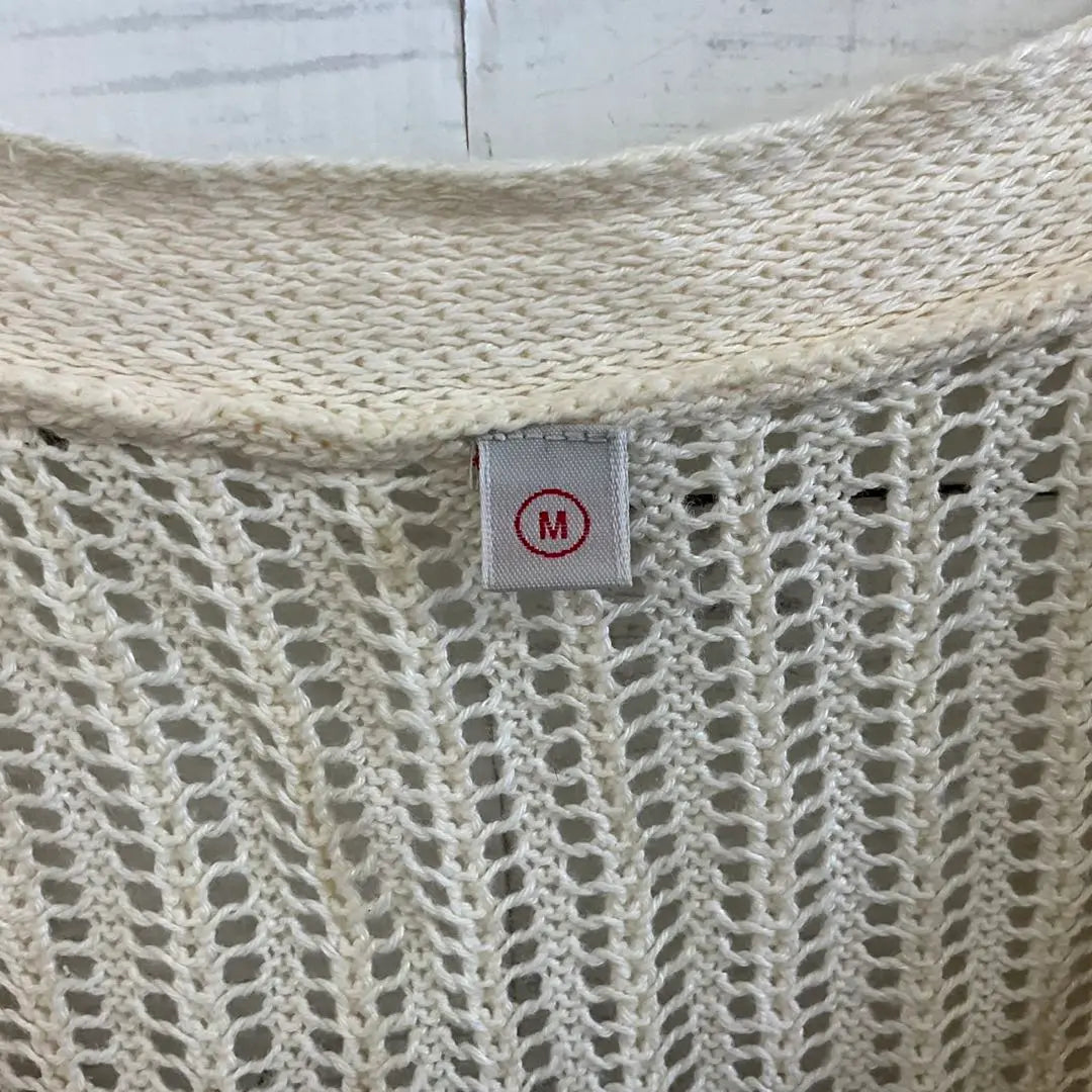 UNIQLO✨Summer knit [M] Low gauge V-neck Oversized Ivory