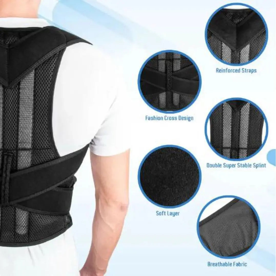 L Slouching Response Belt Support Shoulder Stiffness Slip Back Muscle Prevention Improvement Unisex New