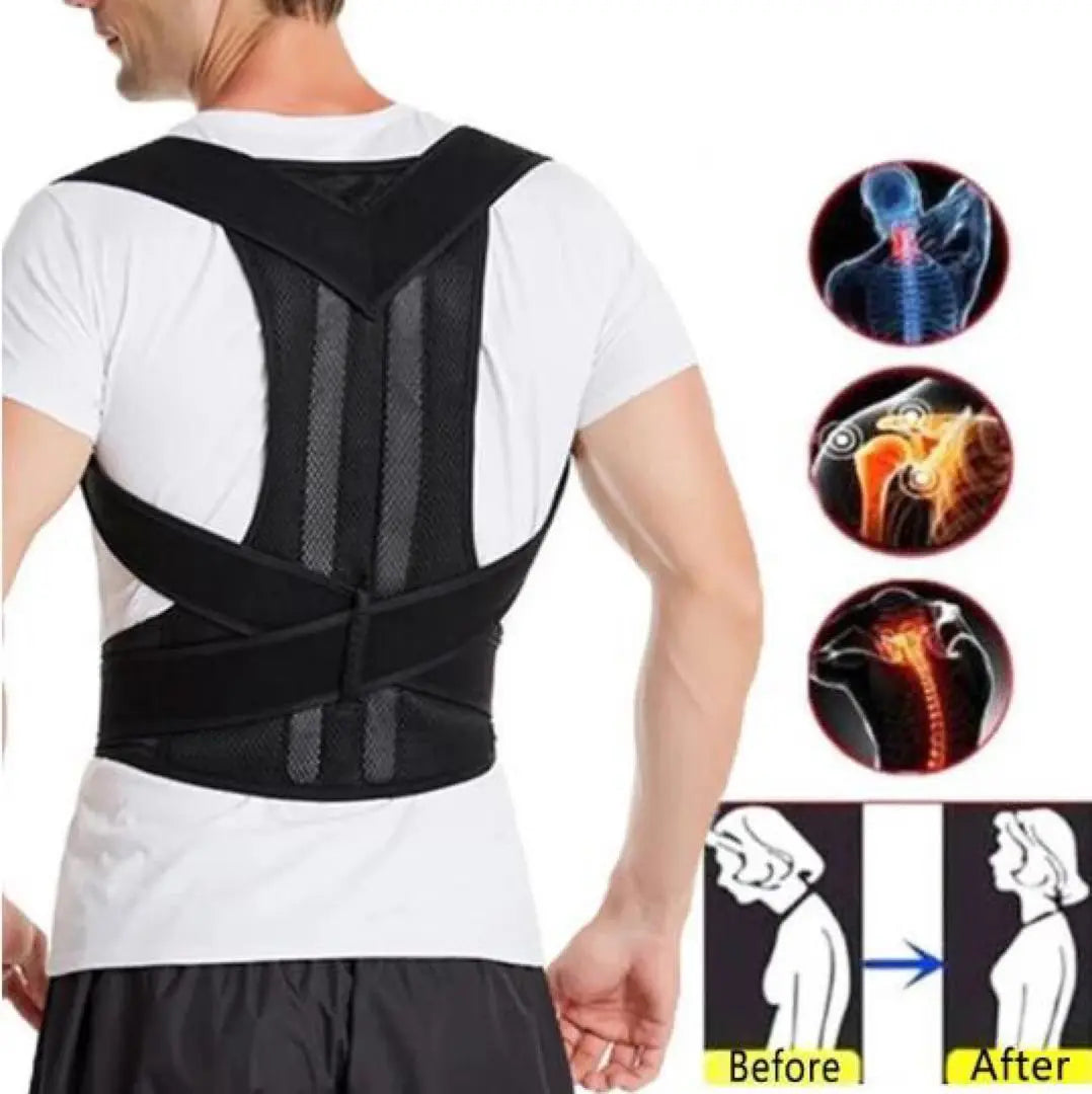 L Slouching Response Belt Support Shoulder Stiffness Slip Back Muscle Prevention Improvement Unisex New