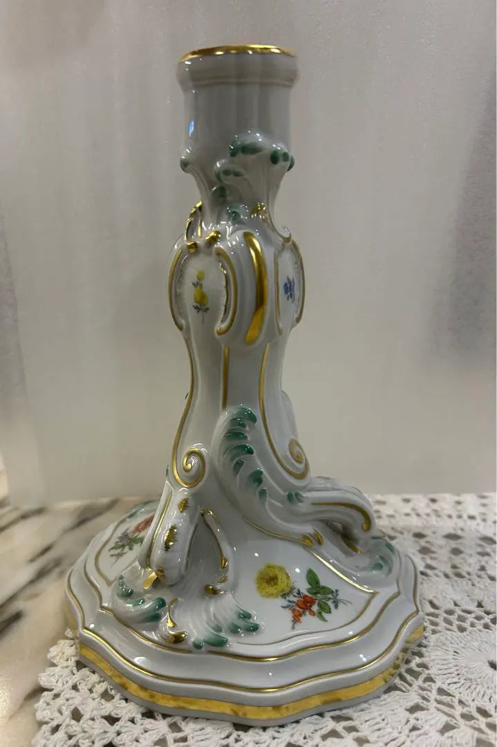 [Beauty] Meissen Meissen Candle Standset | 【美品】マイセン　Meissen　キャンドルスタンド　セット