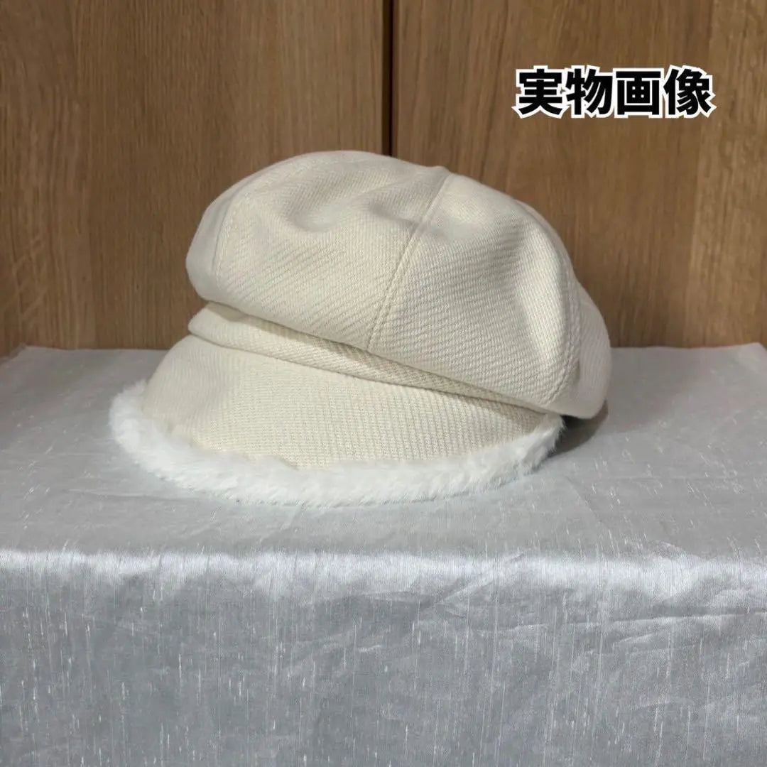 Fluffy hat, casquette, autumn/winter, beret, cold protection, hunting, fleece lining, small face | ふわふわ　帽子　キャスケット　秋冬　ベレー帽　防寒　ハンチング　裏起毛　小顔