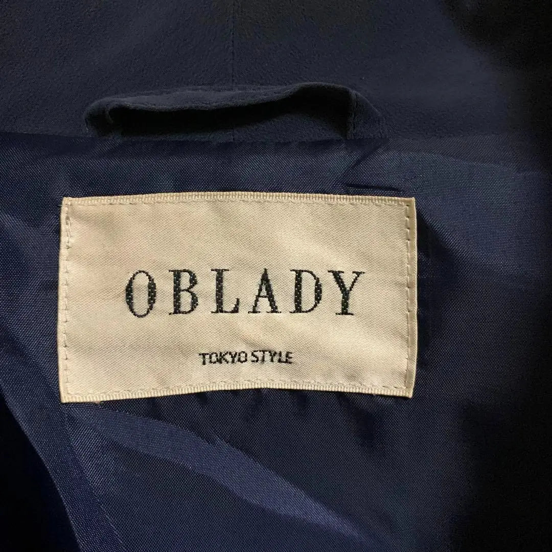 OBLADY Tokyo Style Terontic Coat Navy 11 L Smooth Trouser