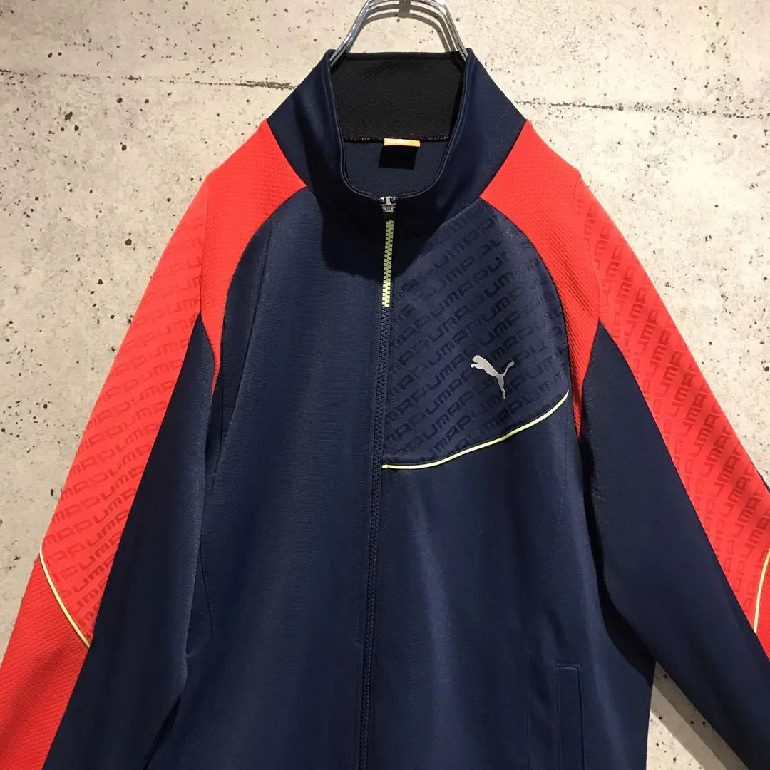 Popular second-hand clothing Puma track jacket second-hand clothing women's jersey navy logo XL