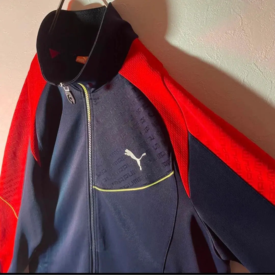 Popular second-hand clothing Puma track jacket second-hand clothing women's jersey navy logo XL