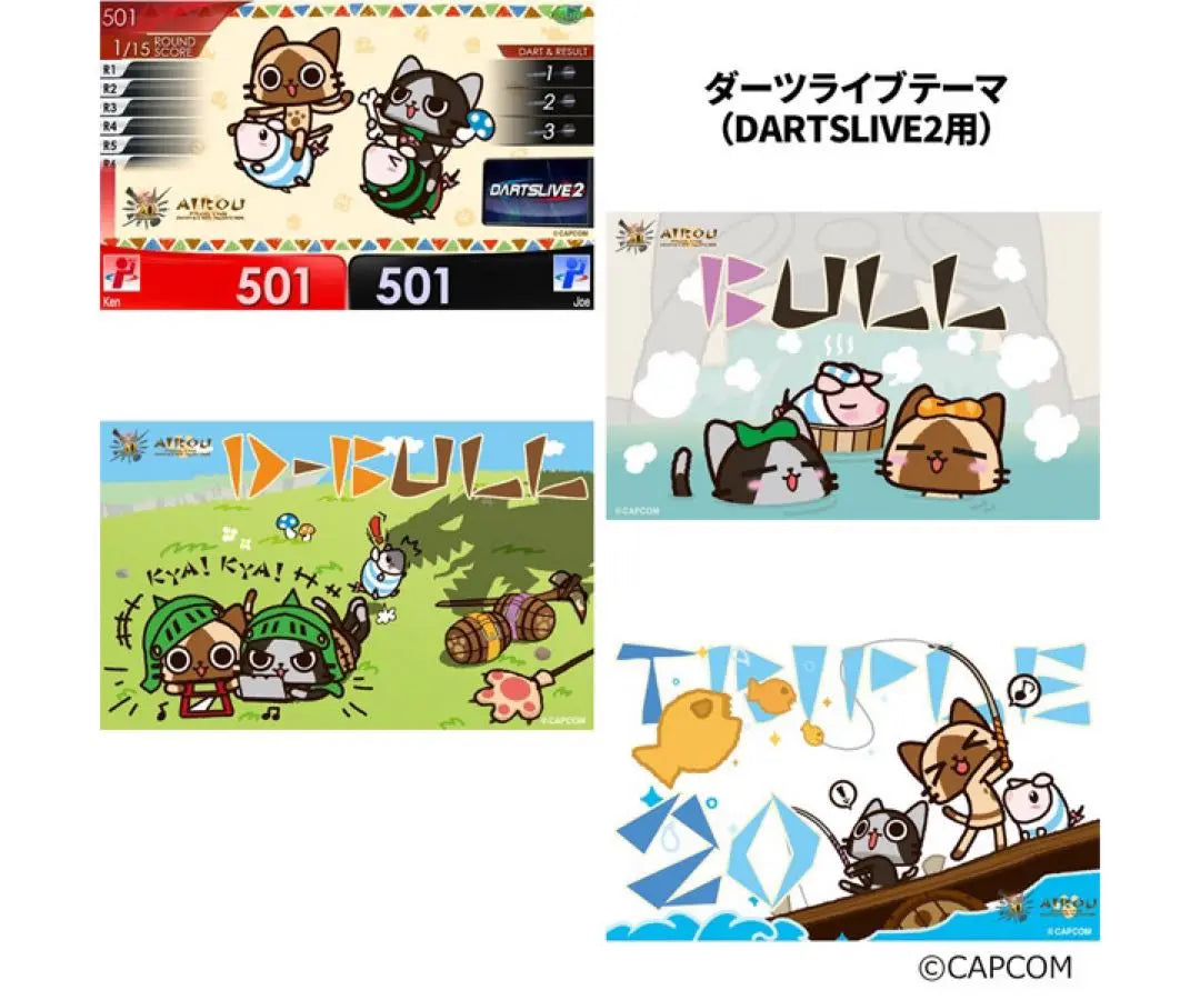 New Monster Hunter 20th Anniversary Collaboration Darts Live Card Ailu