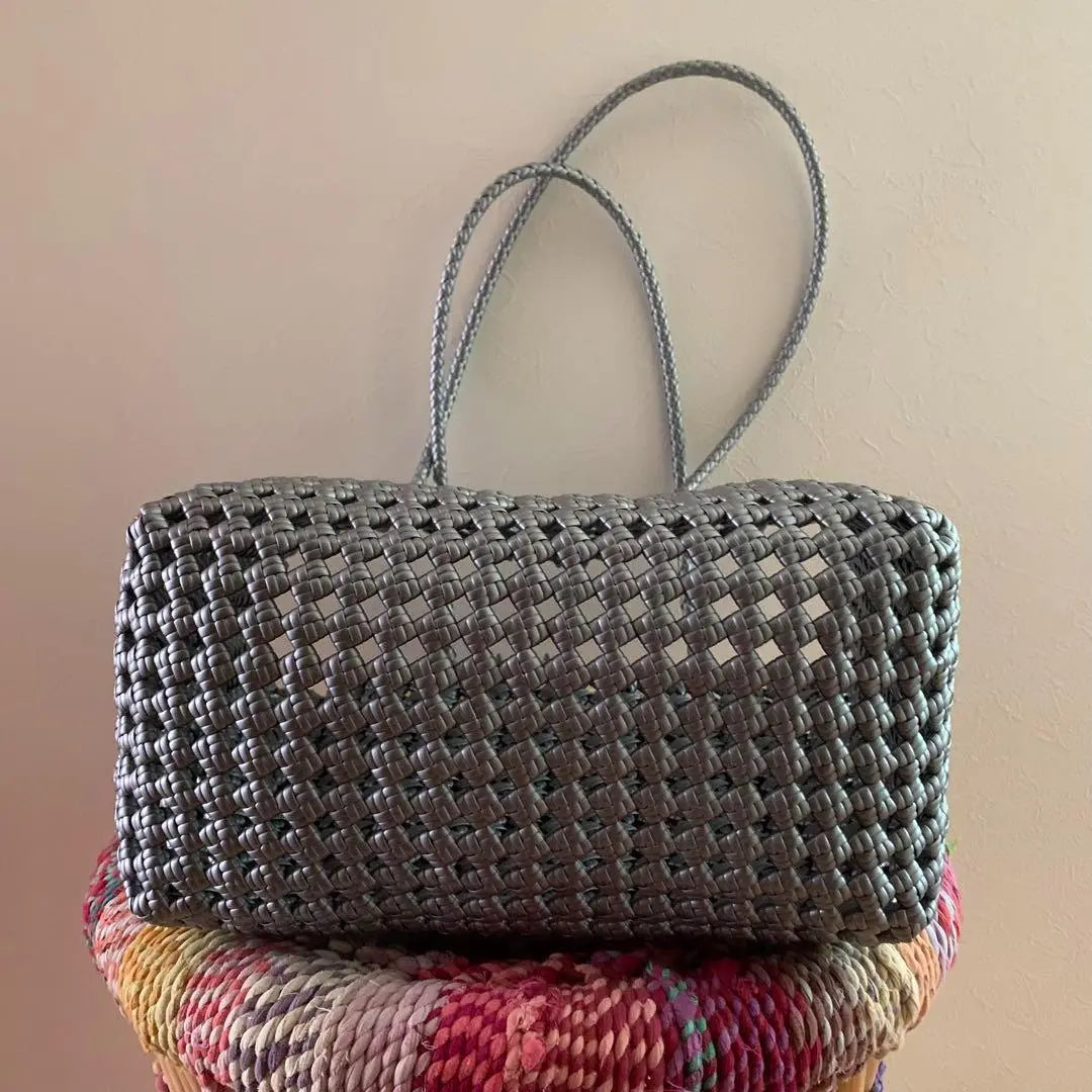 [Silver] Original high quality openwork bag handmade tote bag