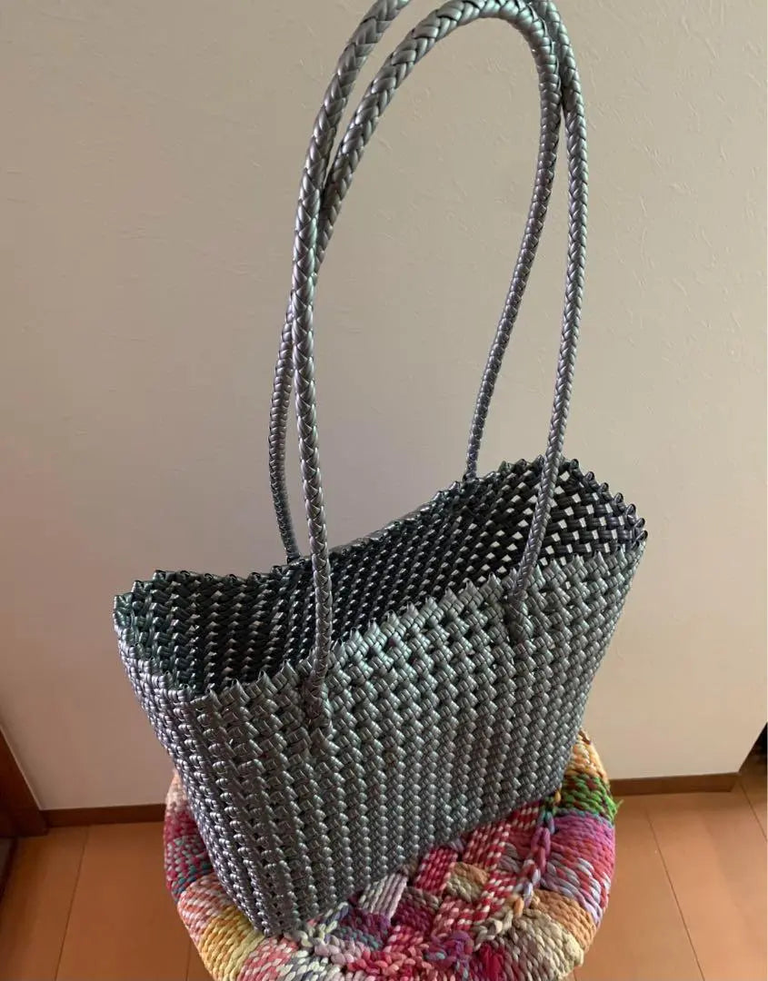 [Silver] Original high quality openwork bag handmade tote bag