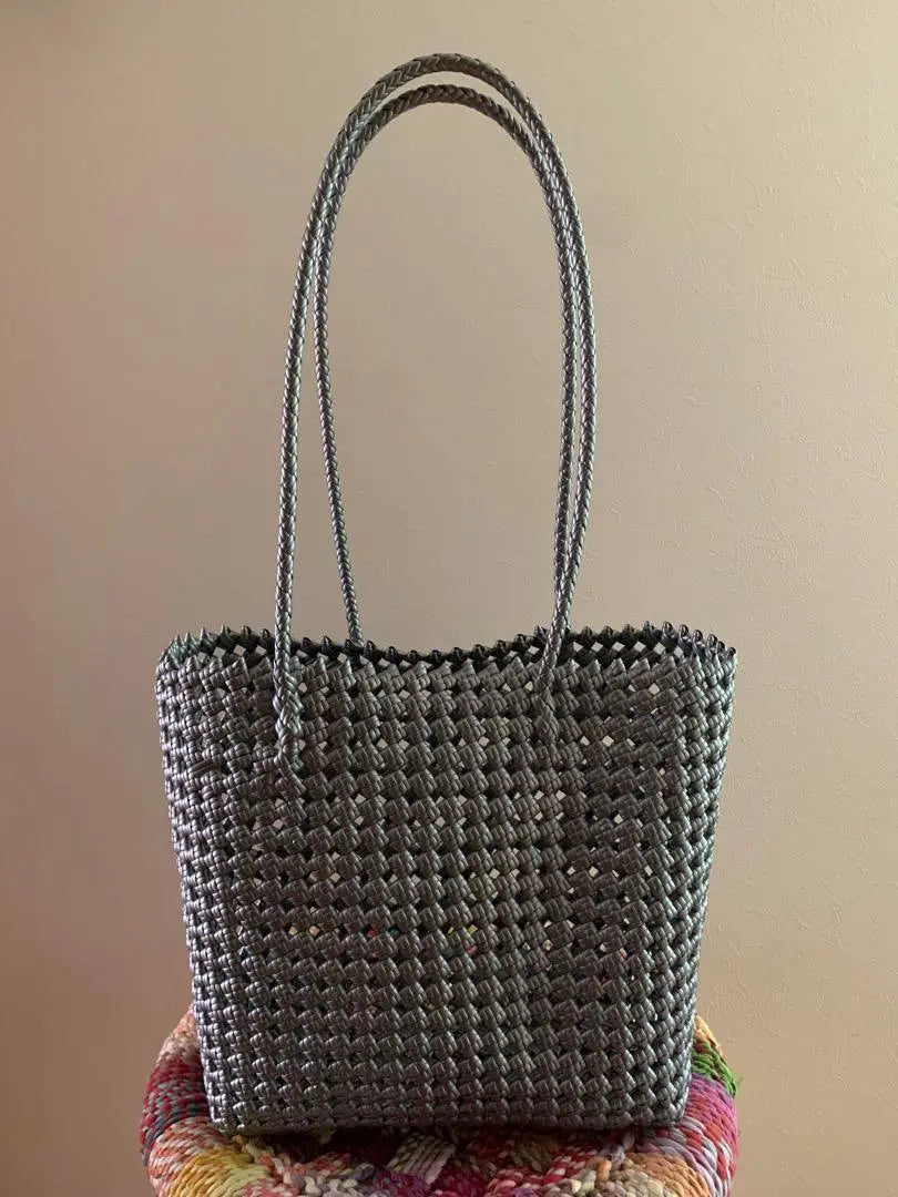 [Silver] Original high quality openwork bag handmade tote bag