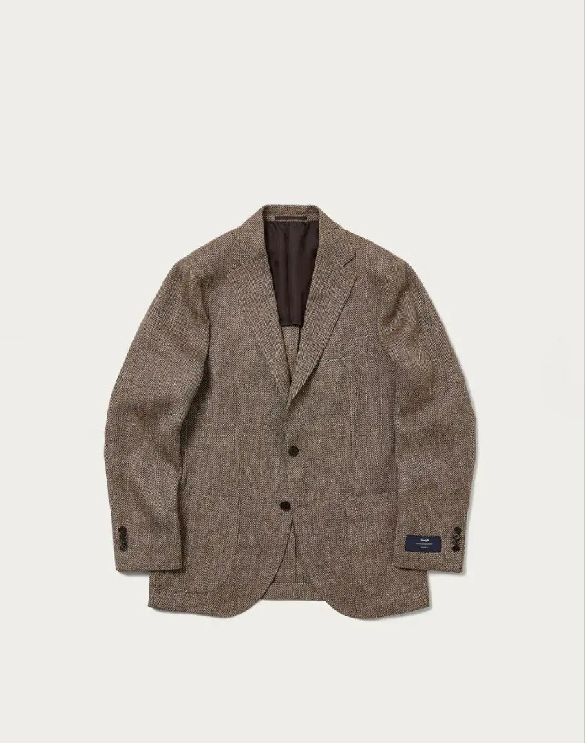 Chaqueta United Arrows Herringbone 23' Parte trasera marrón MARZOTTO