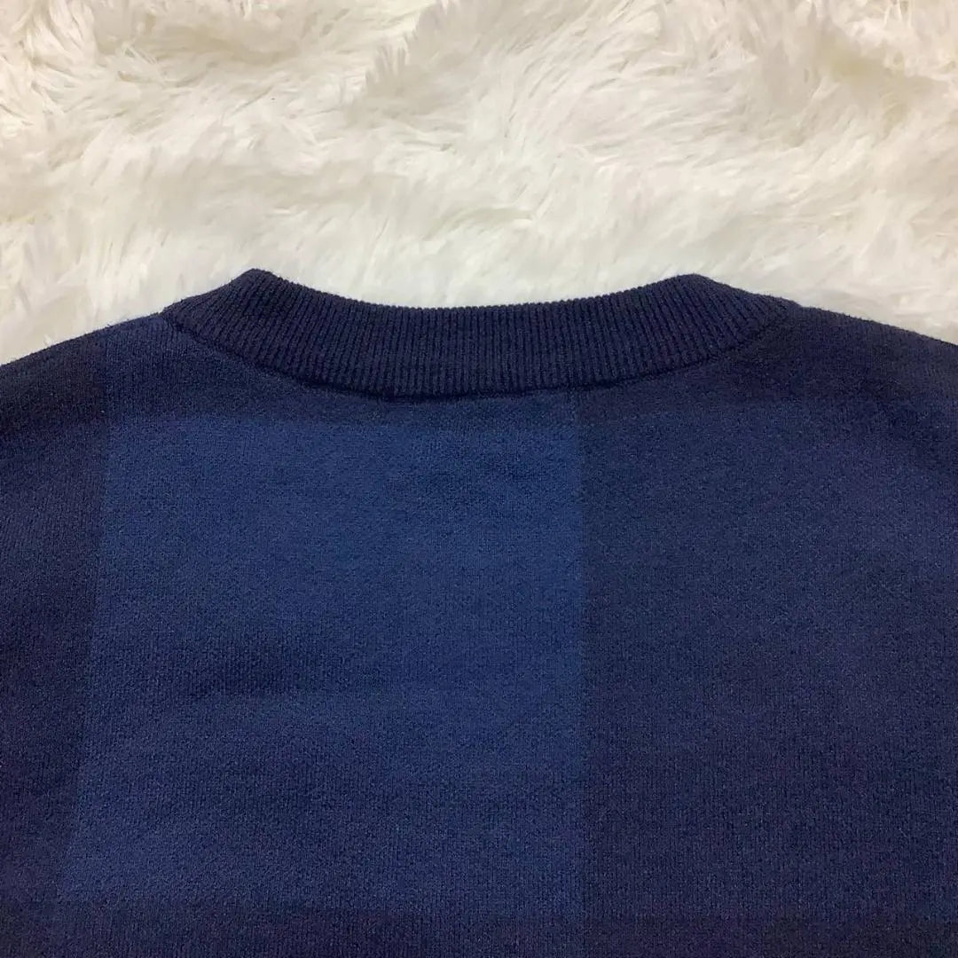 Nano Universe Men's Sweatshirt Sweater Knit Sweater Check