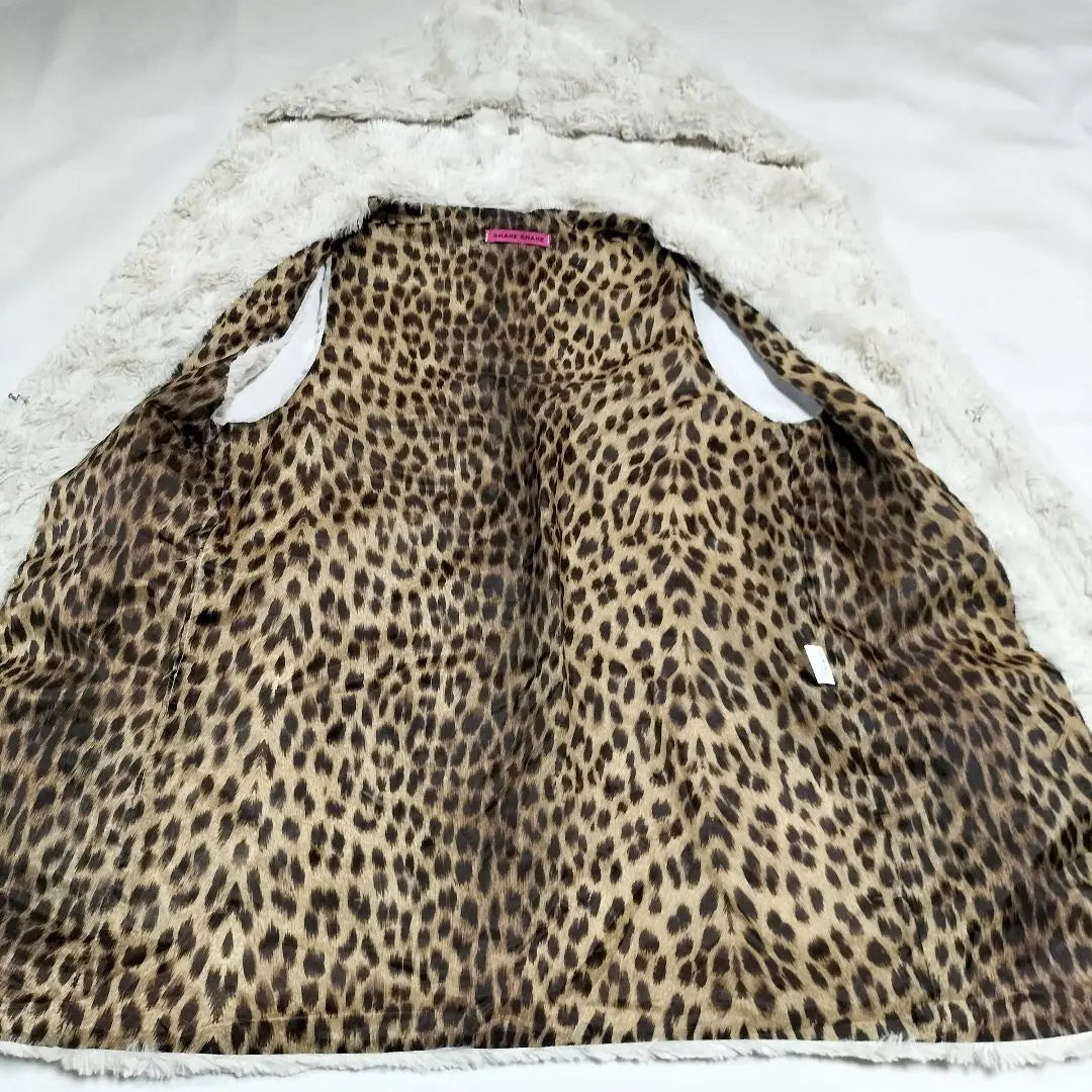 SHAKE SHAKE Leopard Hooded Fur Vest | SHAKE SHAKE レオパード フード付き ファー ベスト