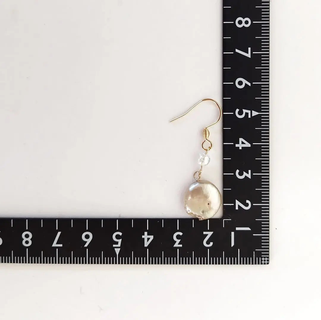 No.2353 Simple earrings handmade earrings of fresh water pearl | No.2353 一粒淡水パールのシンプルピアス ハンドメイドピアス