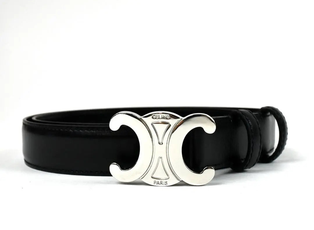 CELINE Triomphe Leather Belt Accessories Boxed