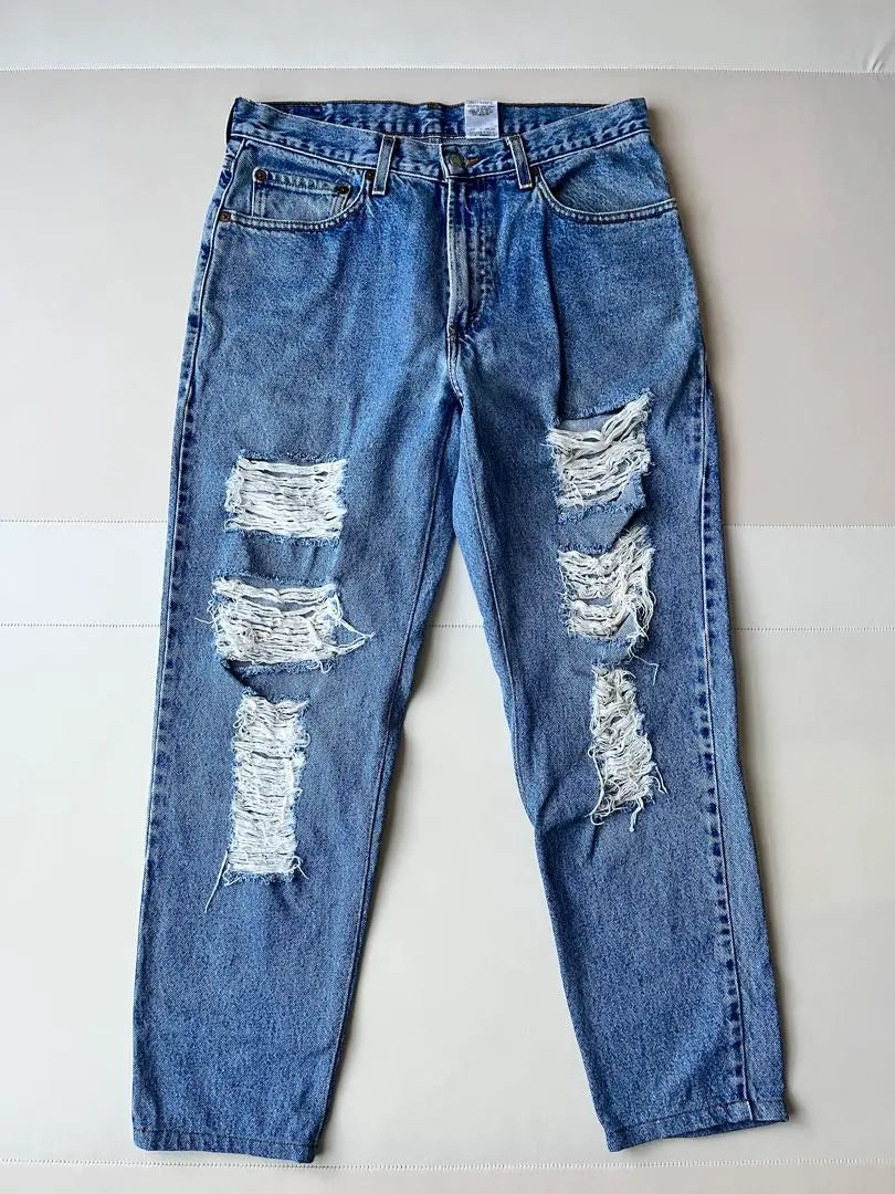 ④ LEVI'S Damage Processing Denim Pants Anti -Denim | ④Levi's ダメージ加工デニムパンツ　古着デニム