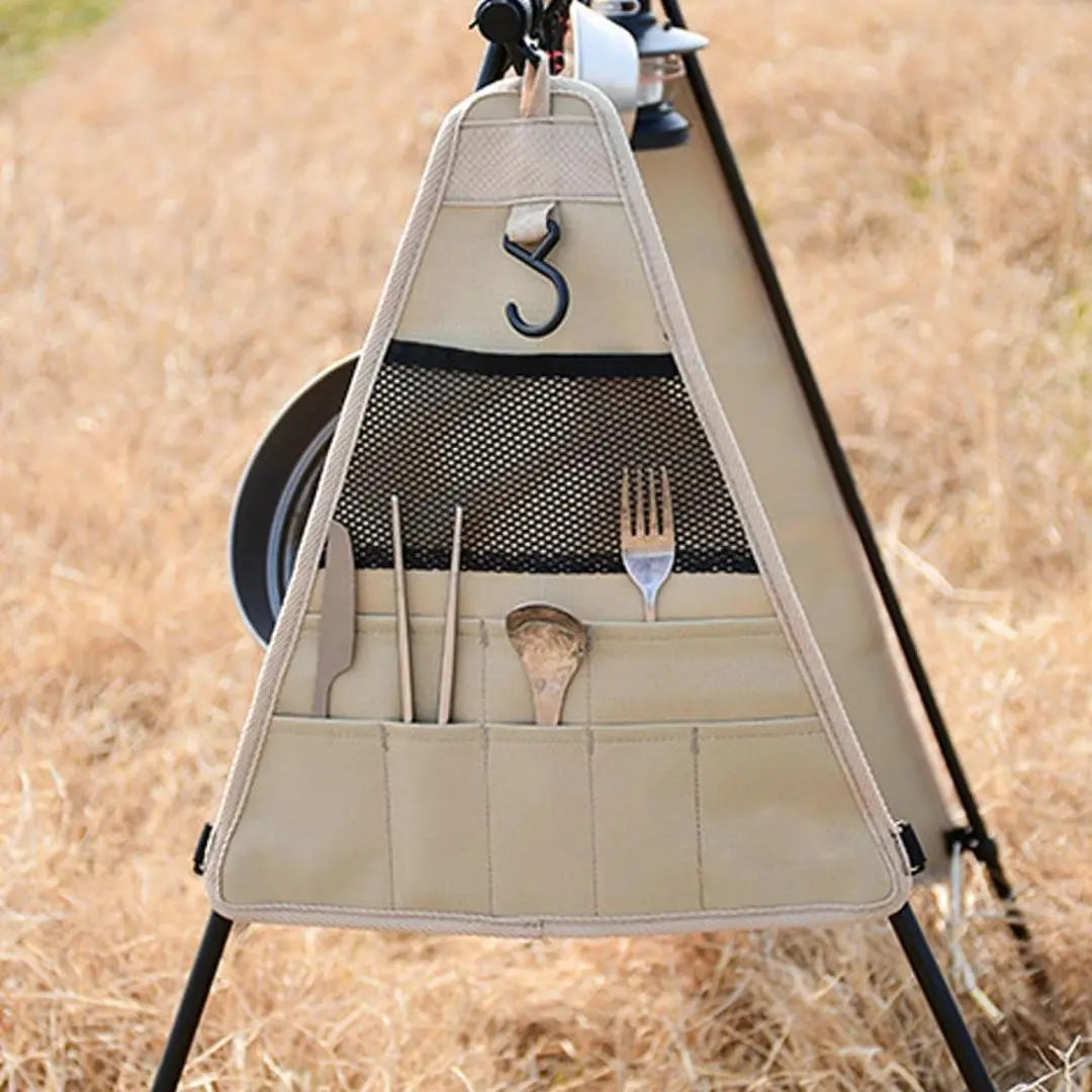 ★ Venta abierta ✨ ★ Bolsa de almacenamiento triangular de tela Oxford gruesa para colgar en el campamento, grande | ★売れ筋✨★キャンプ 吊り下げ 厚手 オックスフォード布 三角収納バッグ 大