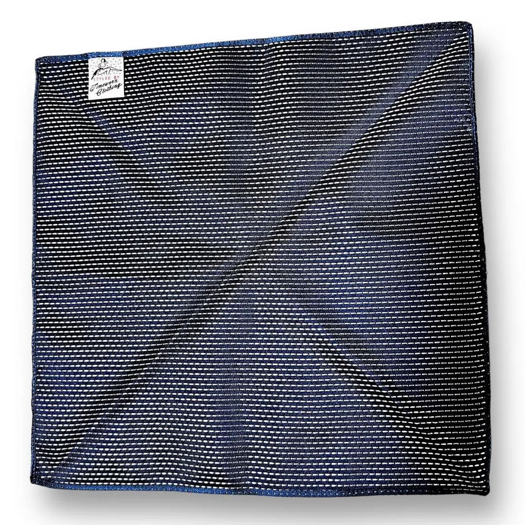 Rare item! AtLast & Co. Tie Handkerchief Chief Dot Blue Blue