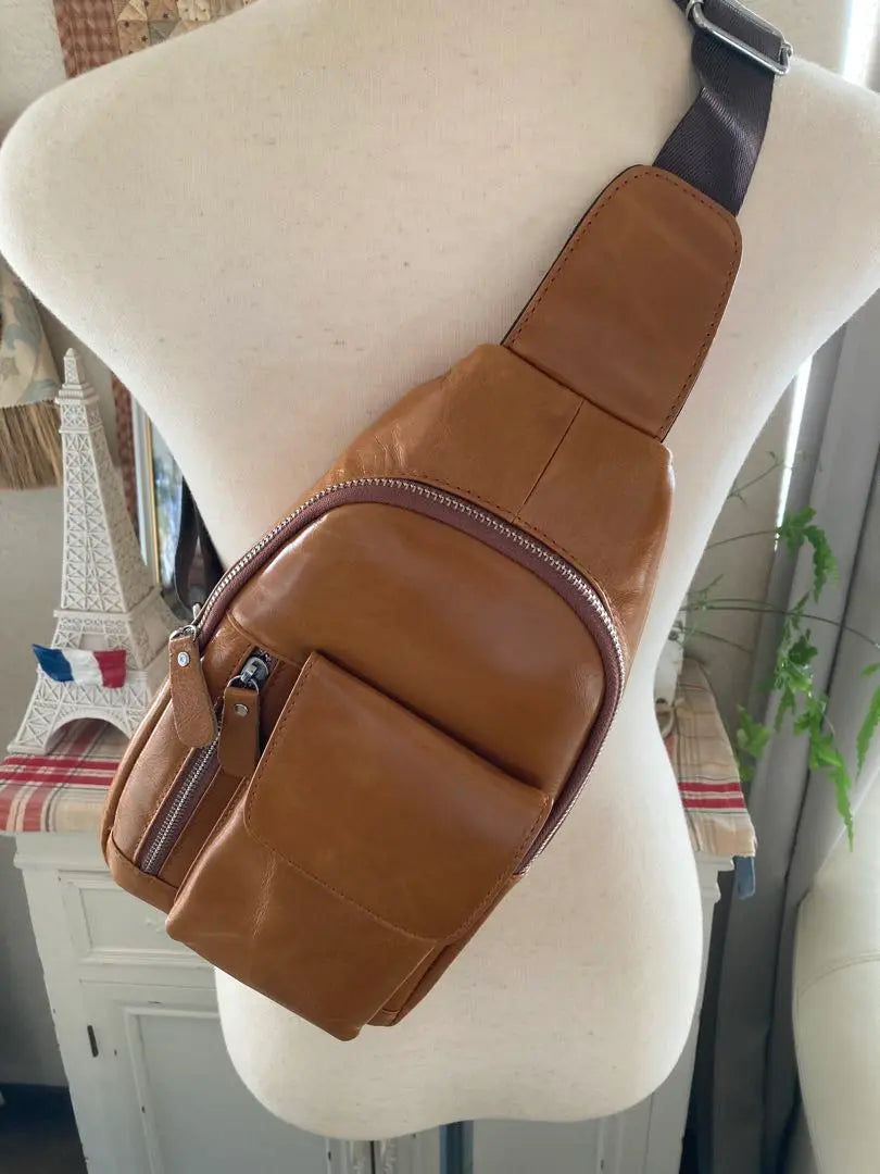 Brown Leather Body Bag