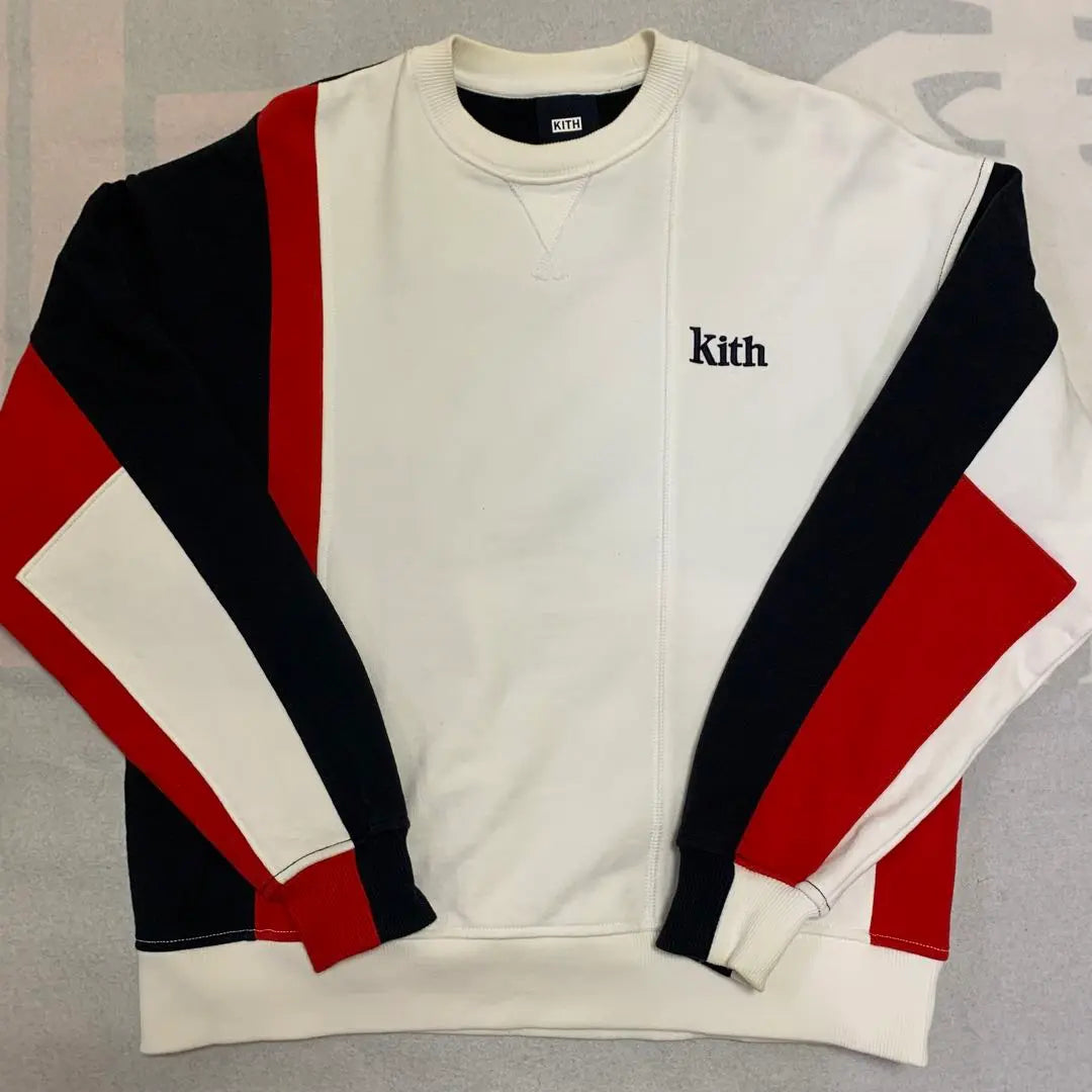 Official Sold Out Item Cleaned Kith Kiss Tricolor Color Sweatshirt