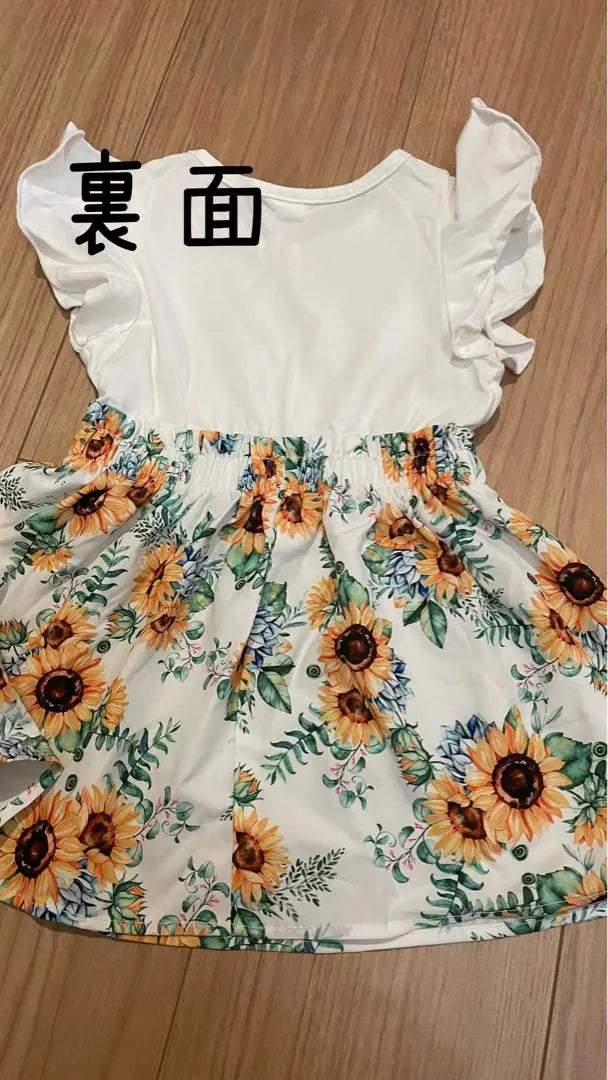 [Baby Clothes] Sunflower Dress Baby Clothes Summer Girls 70cm