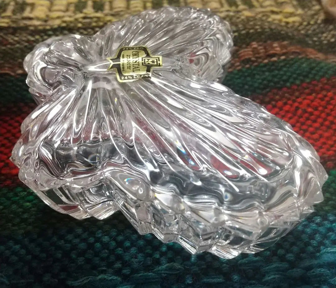 Crystal Glass Vintage Small Accessories Jewelry Box