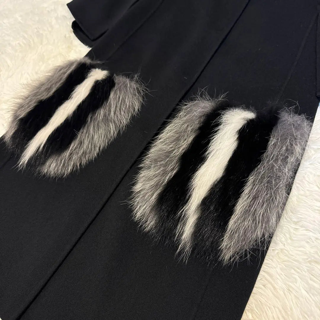 FENDI FF7818 Fox Fur Cape Coat in Superb Condition