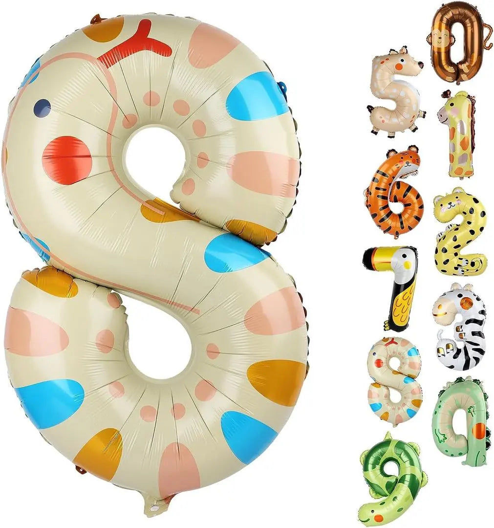 Animal balloon 40 -inch birthday Balloon animal snake numbers 8 | 動物風船 40インチ 誕生日 バルーン アニマル ヘビ 数字 8