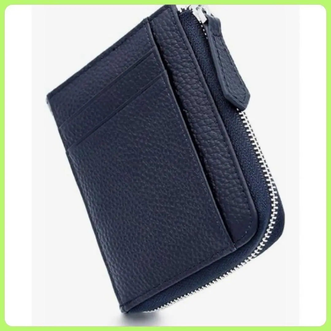 ⭐Only one item⭐Flag Case Coin Purse Card Case Genuine Leather Navy