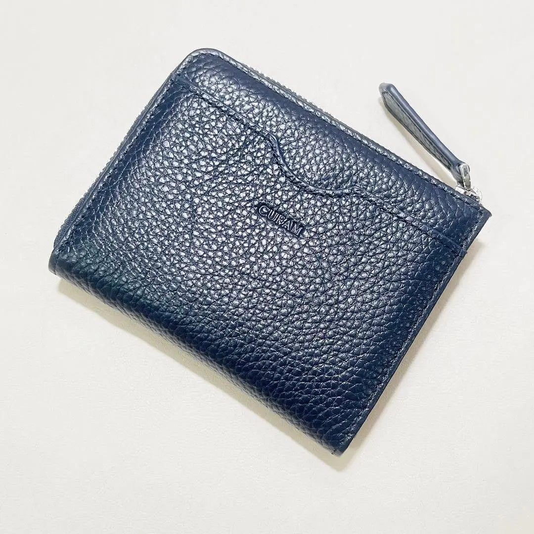 ⭐Only one item⭐Flag Case Coin Purse Card Case Genuine Leather Navy