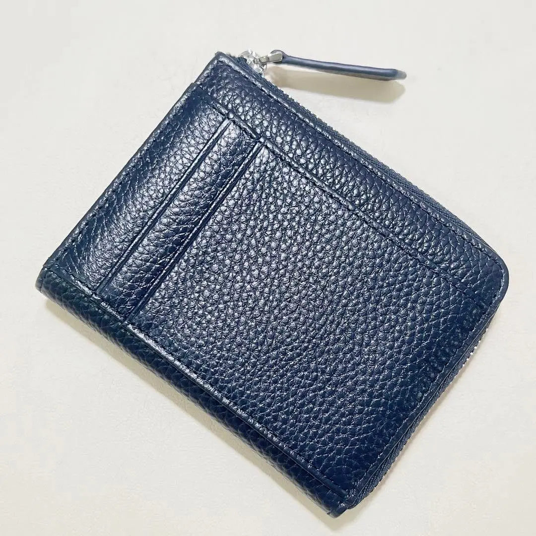 ⭐Only one item⭐Flag Case Coin Purse Card Case Genuine Leather Navy