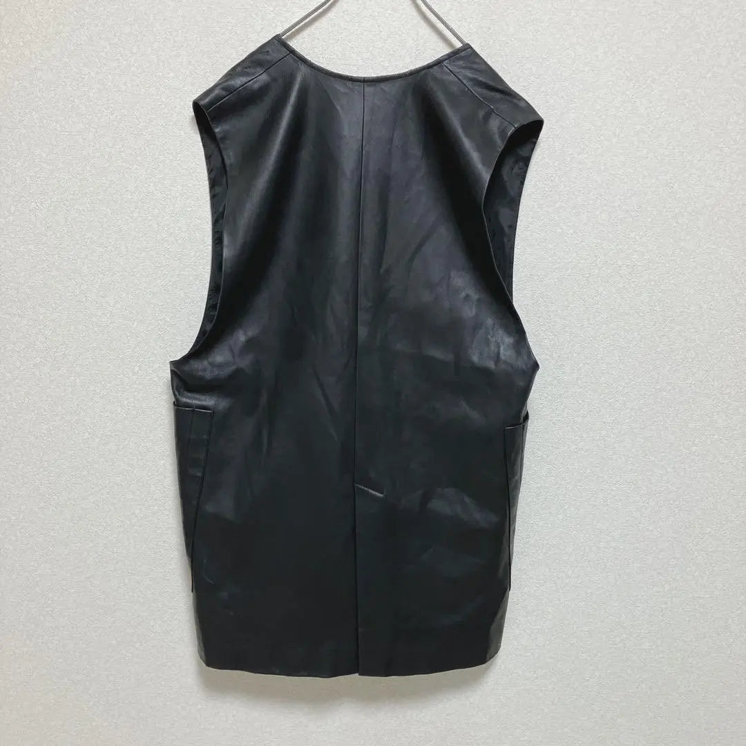 ◇Raybeams vest gilet layered leather synthetic leather pocket casual