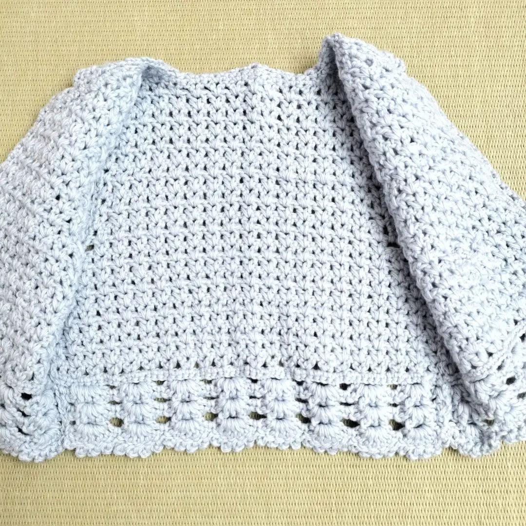 Baby Kids Crochet Sleeveless Vest Handmade Hand-knit Ribbon