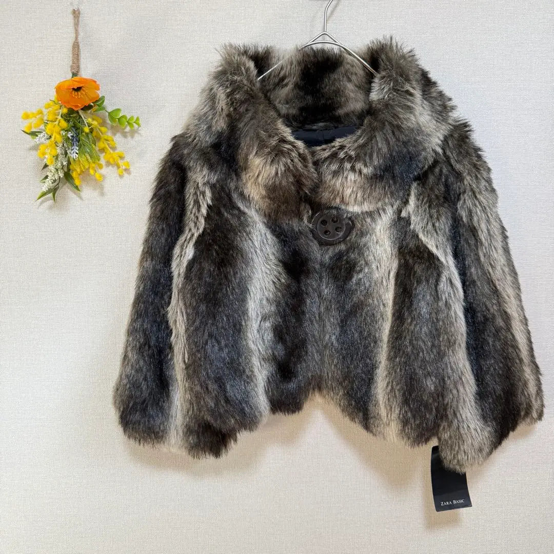 ✨With tag✨【ZARA BASIC】 Faux fur coat short luxury