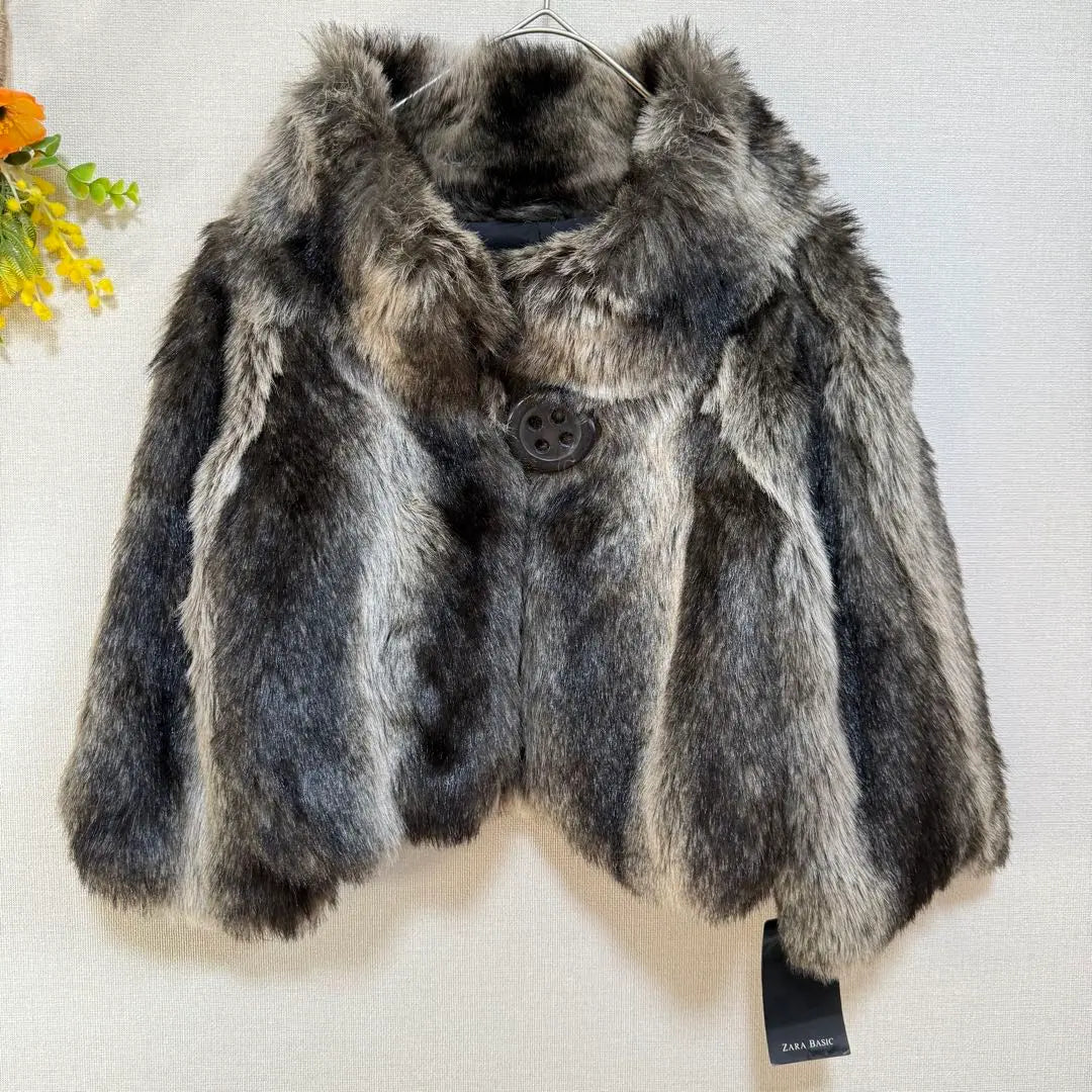 ✨With tag✨【ZARA BASIC】 Faux fur coat short luxury