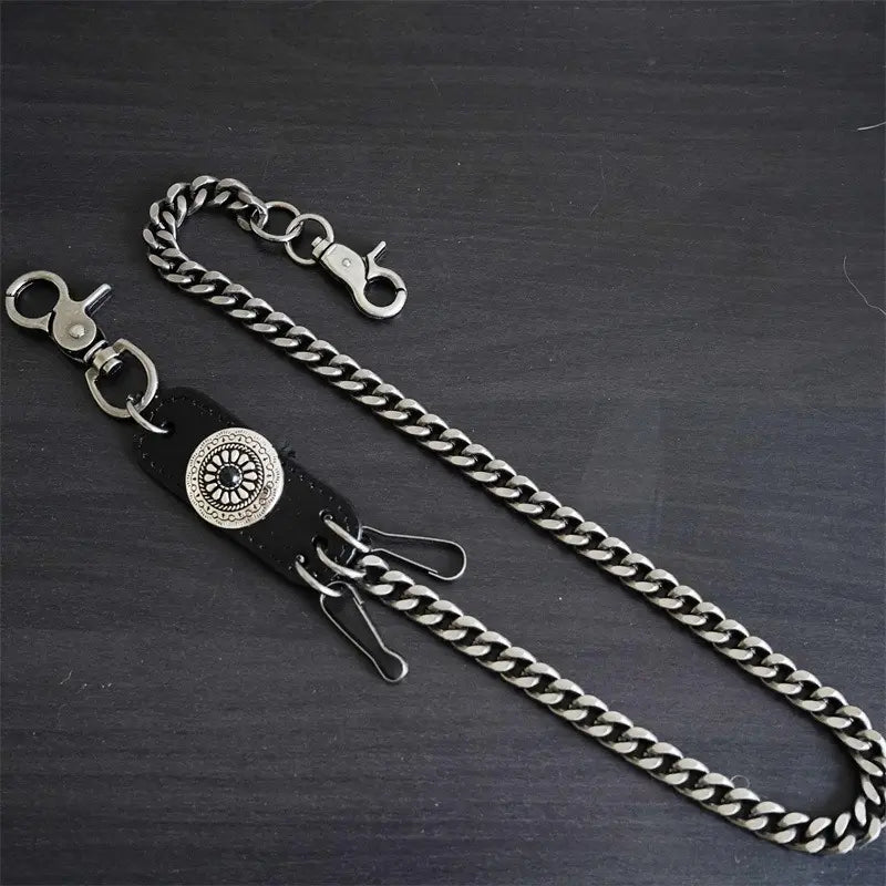 Wallet chain Biker American casual Silver Key chain Denim Kihei