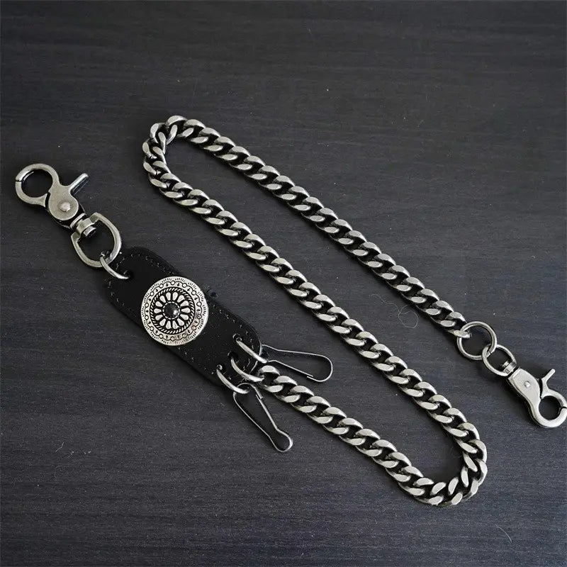 Wallet chain Biker American casual Silver Key chain Denim Kihei