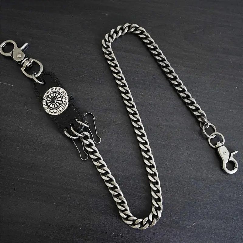 Wallet chain Biker American casual Silver Key chain Denim Kihei