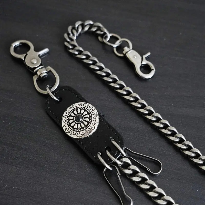 Wallet chain Biker American casual Silver Key chain Denim Kihei