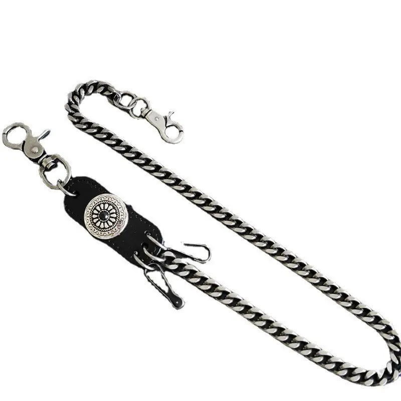 Wallet chain Biker American casual Silver Key chain Denim Kihei