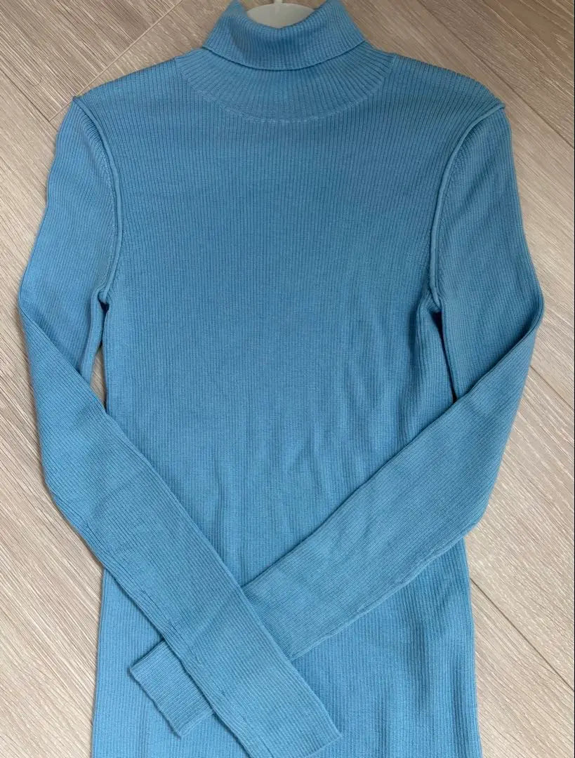 ENFOLD High-neck rib knit sweater