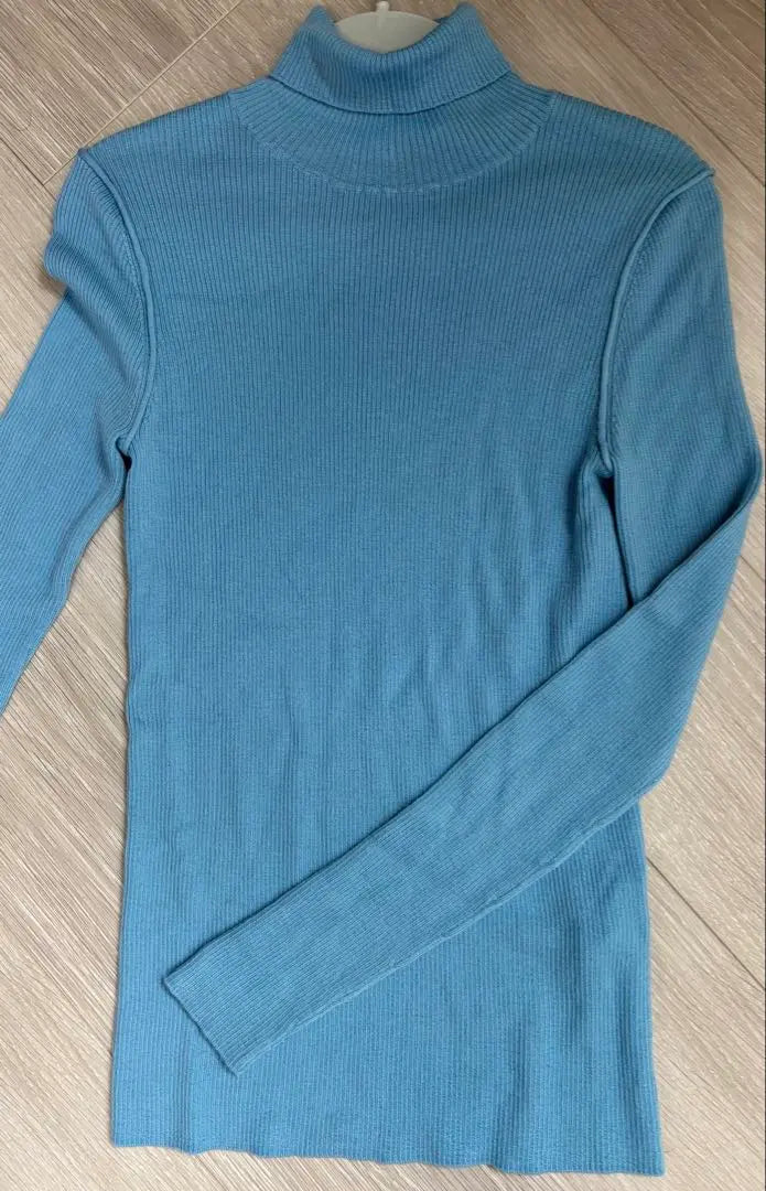 ENFOLD High-neck rib knit sweater