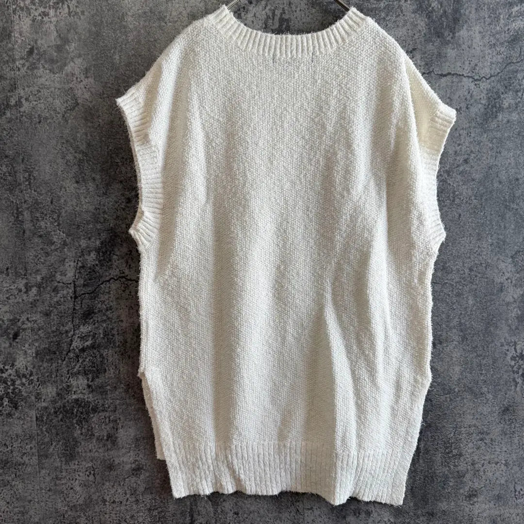 A3292 [Roth Rare Mon] Crew Neck Best Pulle Overside Slit | a3292【ロートレアモン】クルーネックベストプルオーバー サイドスリット