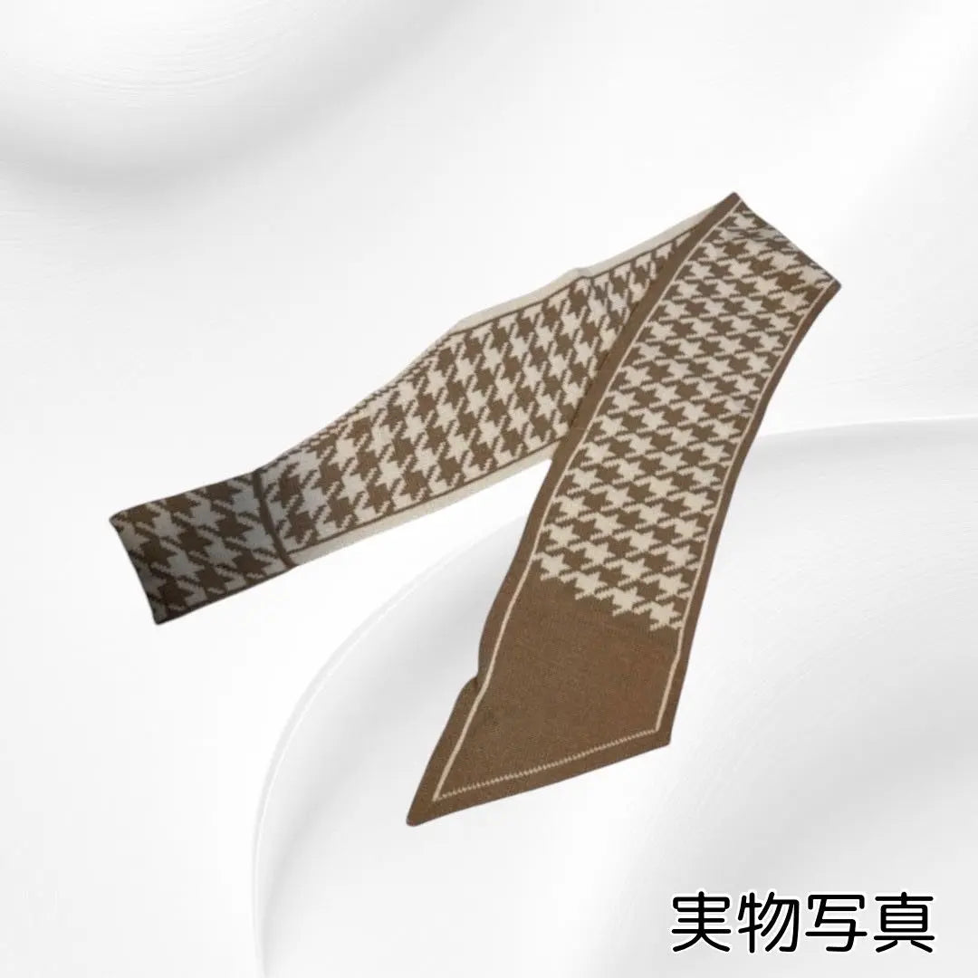 Scarf Korea, Cold Protection, Winter, Houndstooth, Beige, Check, Cross Muffler