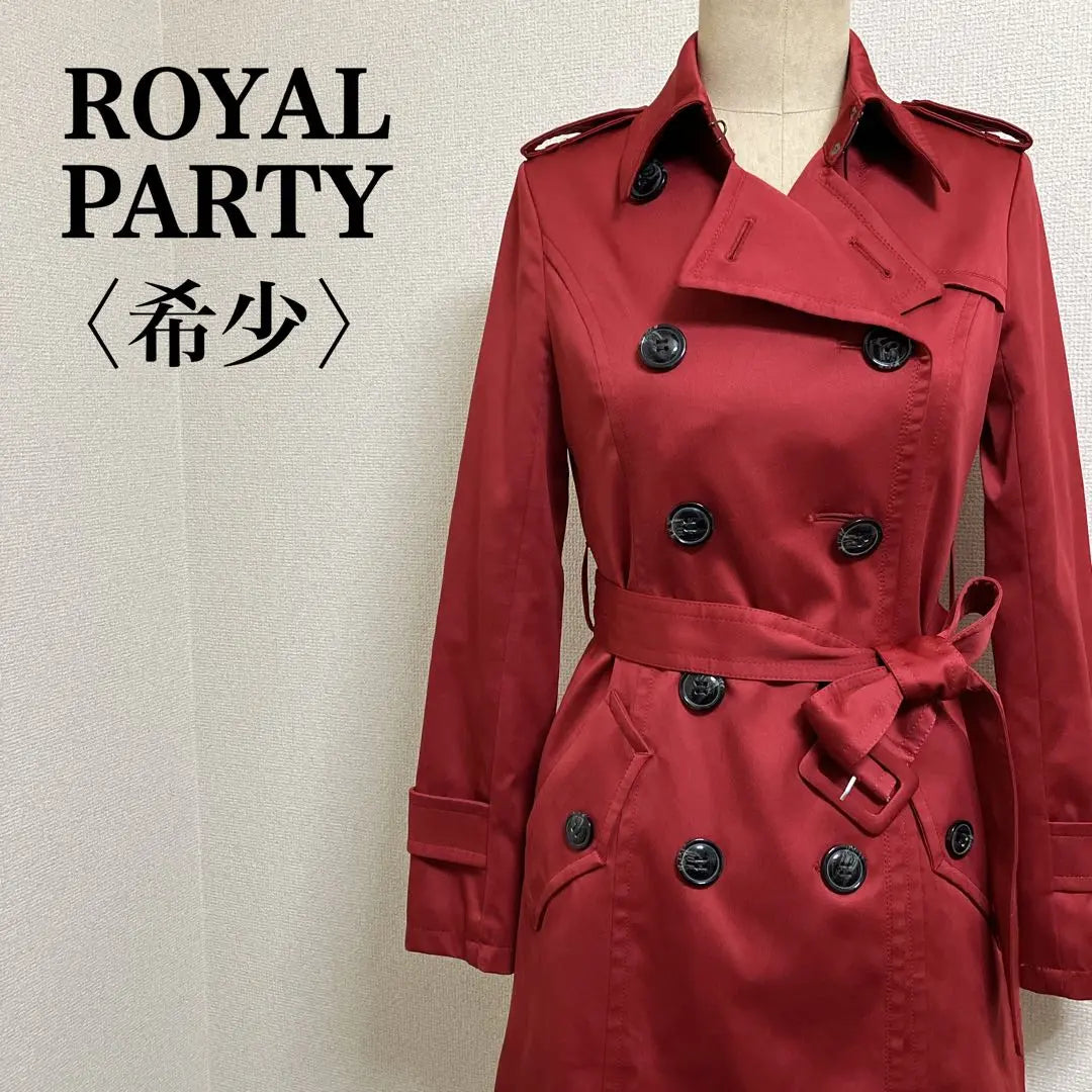 [Rare] Royal Party Red Trench Coat Spring Coat Size 38