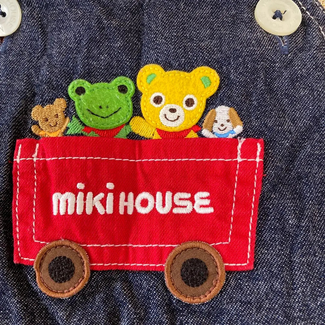 Miki House 90 size overalls baby 100% cotton Immediate purchase OK Anonymous delivery