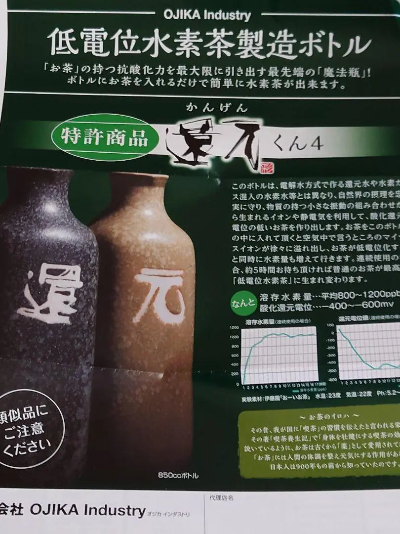 ◎ Nueva botella de reducción KANGEN4 (Oribe) Botella de producción de hidrógeno de bajo potencial de reducción -kun purificadora