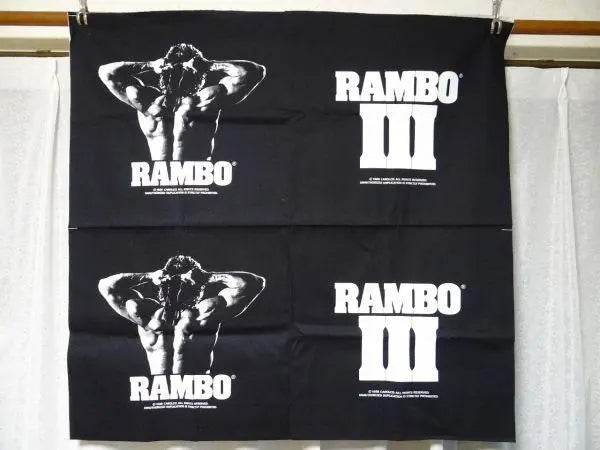 New 80's Vintage Movie Rambo III Sylvester Stallone Fabric