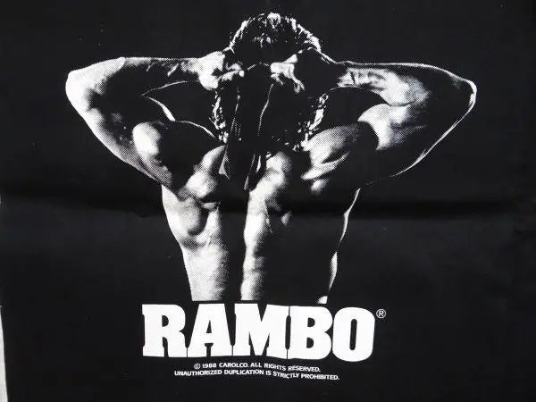 New 80's Vintage Movie Rambo III Sylvester Stallone Fabric