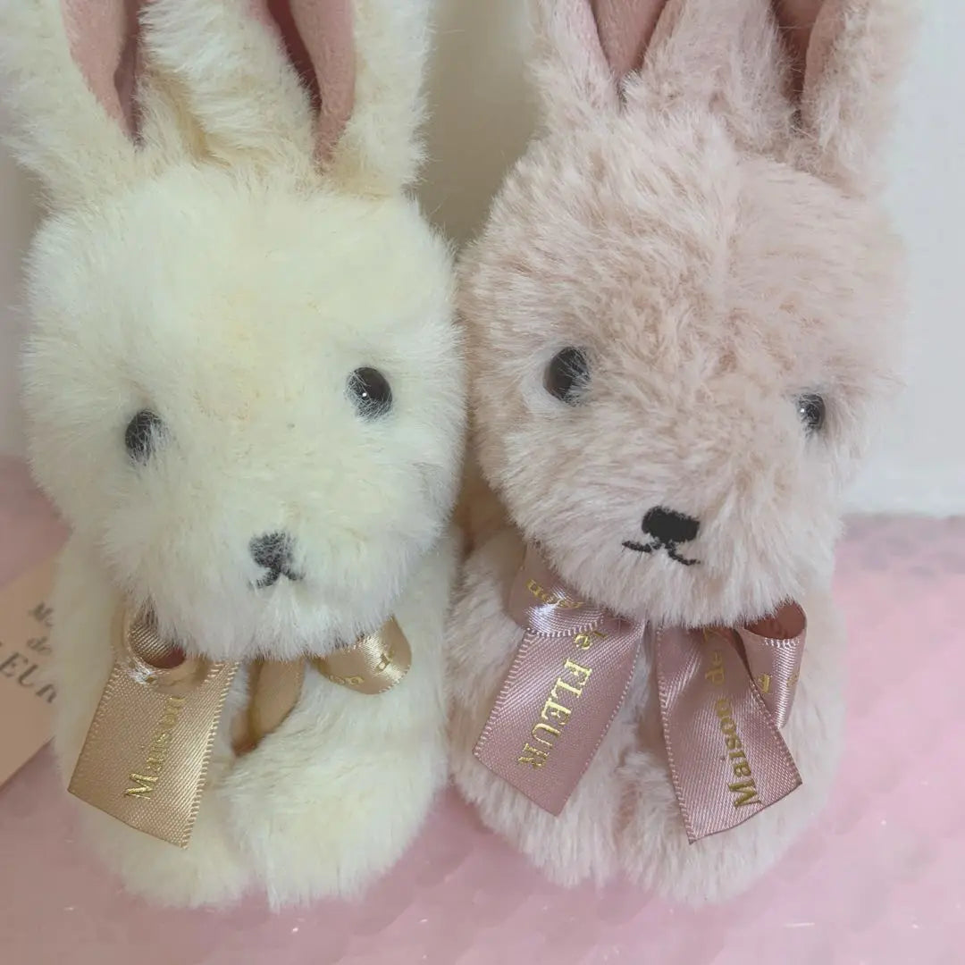 Maison de Fleur Rabbit Rabbit Pouch Case Pink Ivory